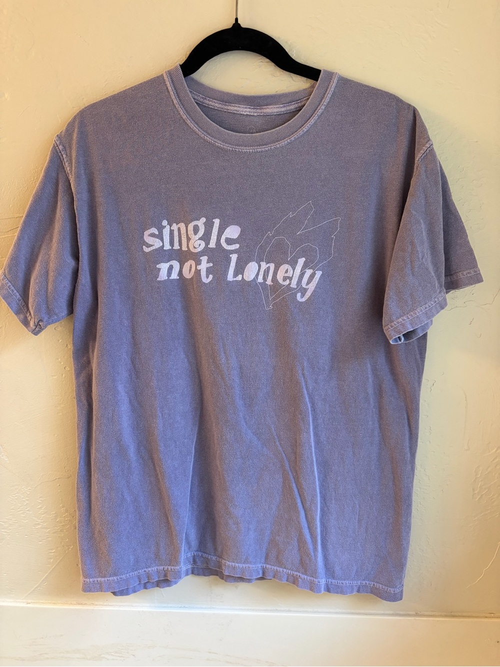 Lonely Ghost - Purple Single Not Lonely Girl Gang Ghost Graphic Tee - Size S
